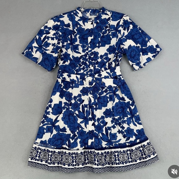 joie blue and white dress Joie Womens LESSE Dress, Clematis Blue/Porcelain, L at Amazon Women's Clothing store